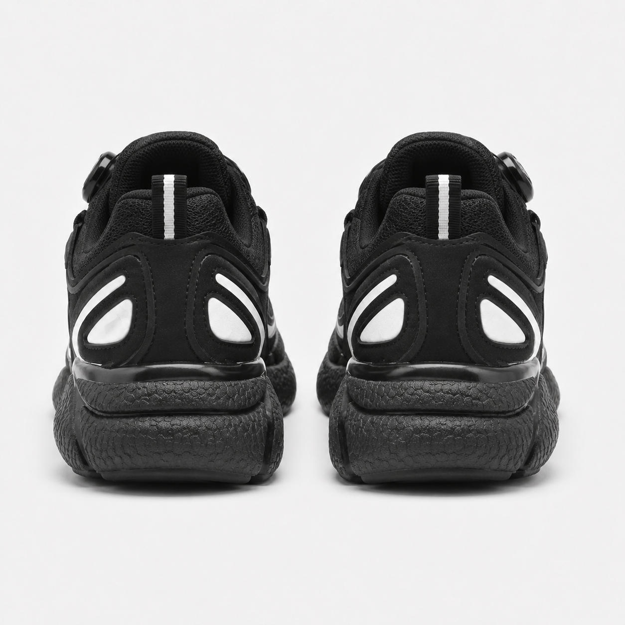 7-PE Black & White Dial Lace Sneakers image 3