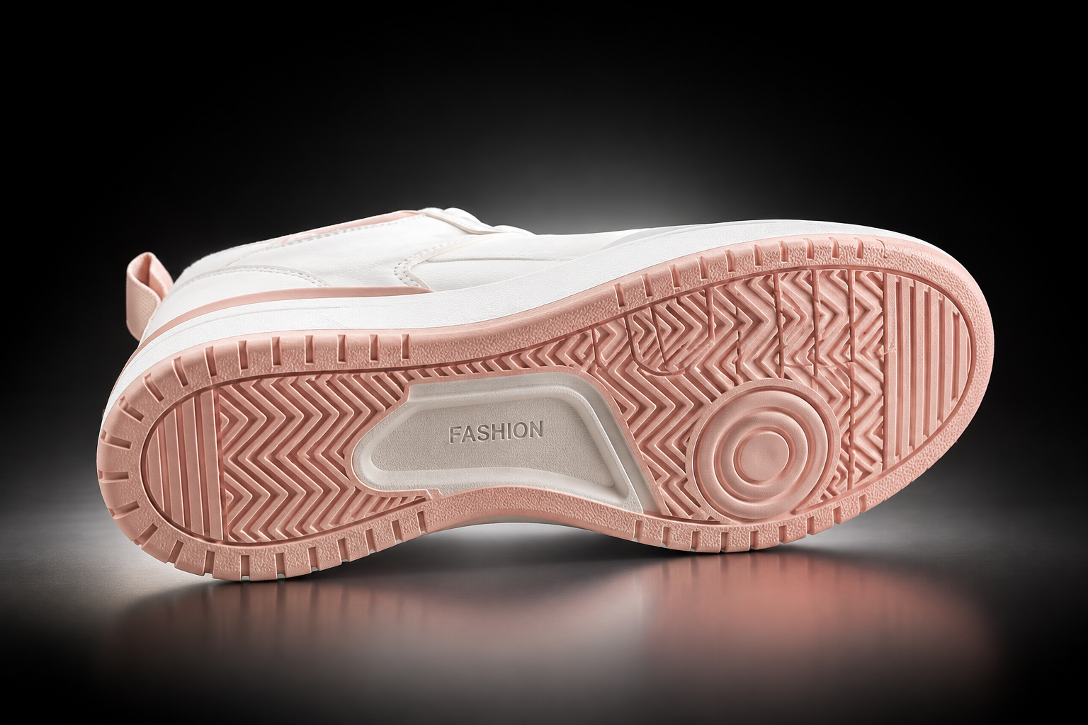 Women’s Cozy Winter High-Top Sneakers – White & Light Pink image 4