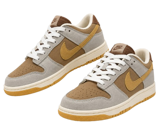Nike Earth-Tone Suede Low-Top Sneakers image 4